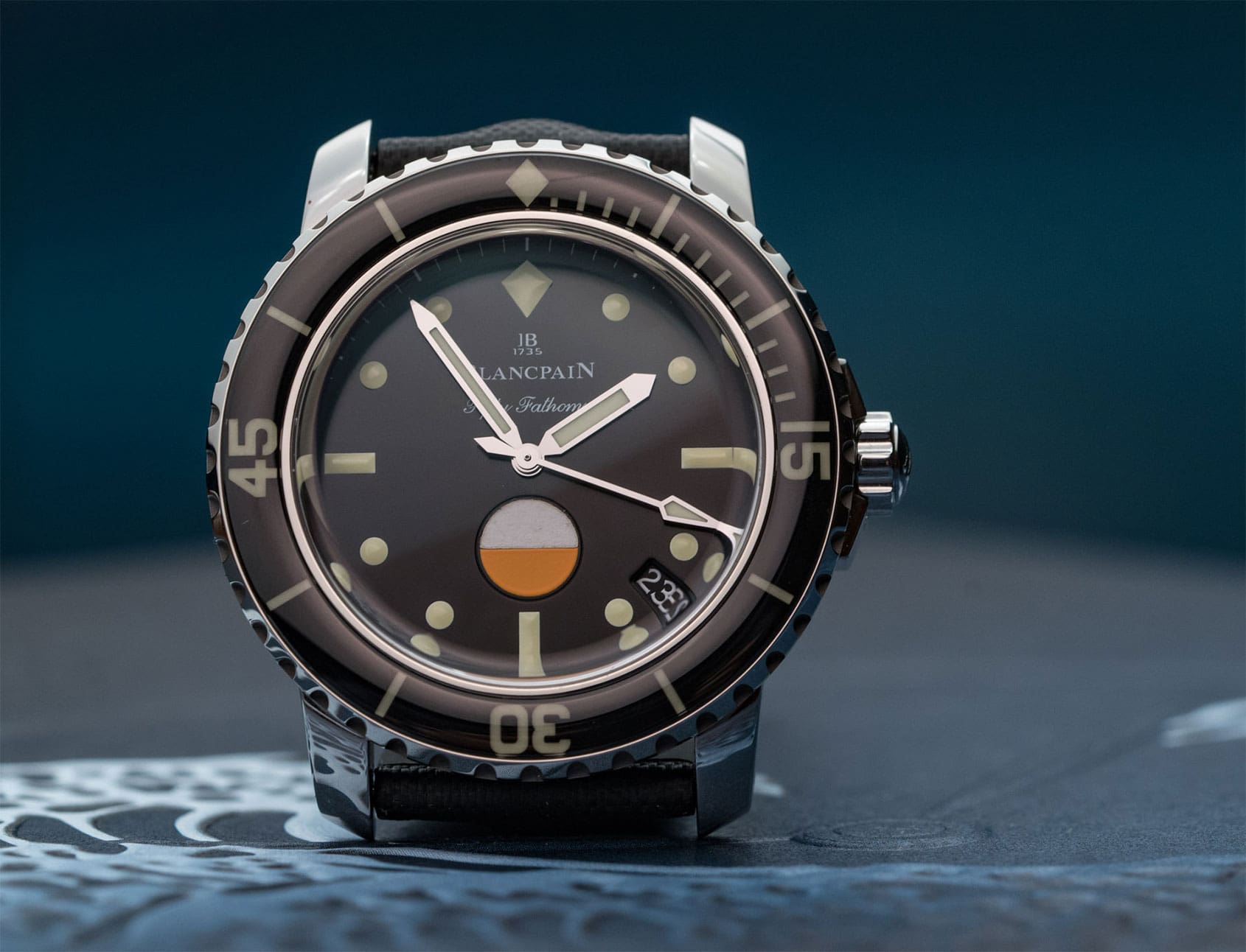 The Blancpain Fifty Fathoms that tells the story of the frogmen who used  them