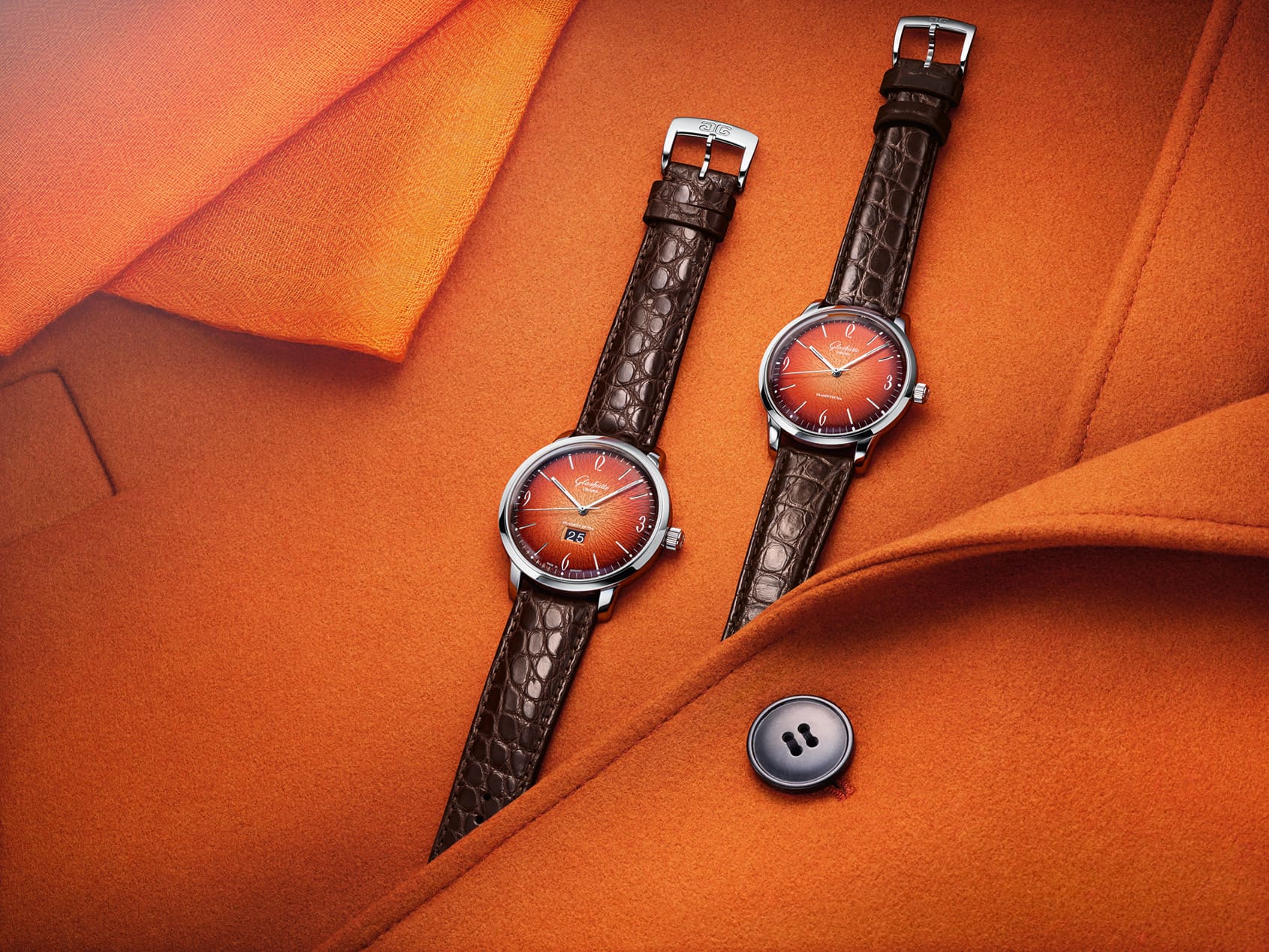 INTRODUCING: Glashütte Original gets spicy with two new pumpkin-hued Sixties models 