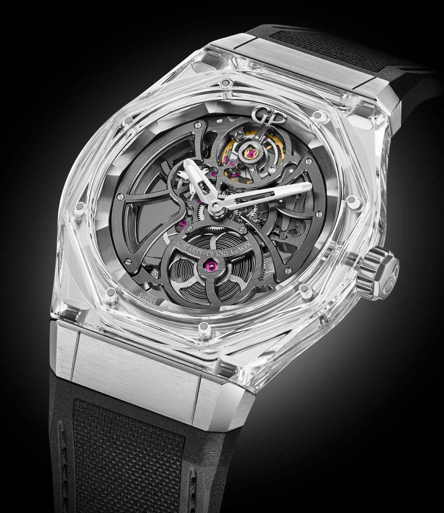 INTRODUCING: The Girard-Perregaux Laureato Absolute Light, one of the most curious sapphire crystal-cased watches yet