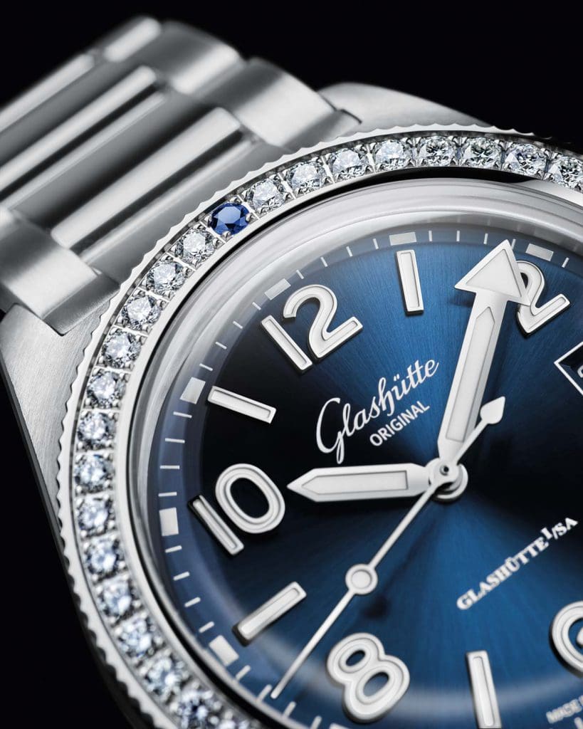 INTRODUCING: The Glashütte Original SeaQ – a 39.5mm dive watch with a diamond bezel? Sorry, what?