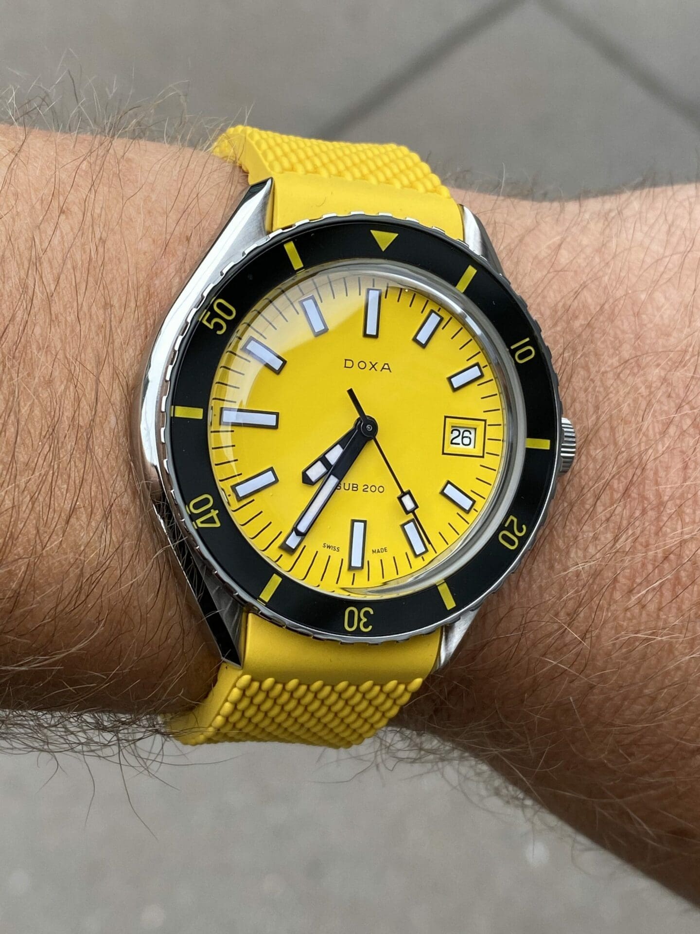 First look at the DOXA SUB 200 on summer-ready rubber straps
