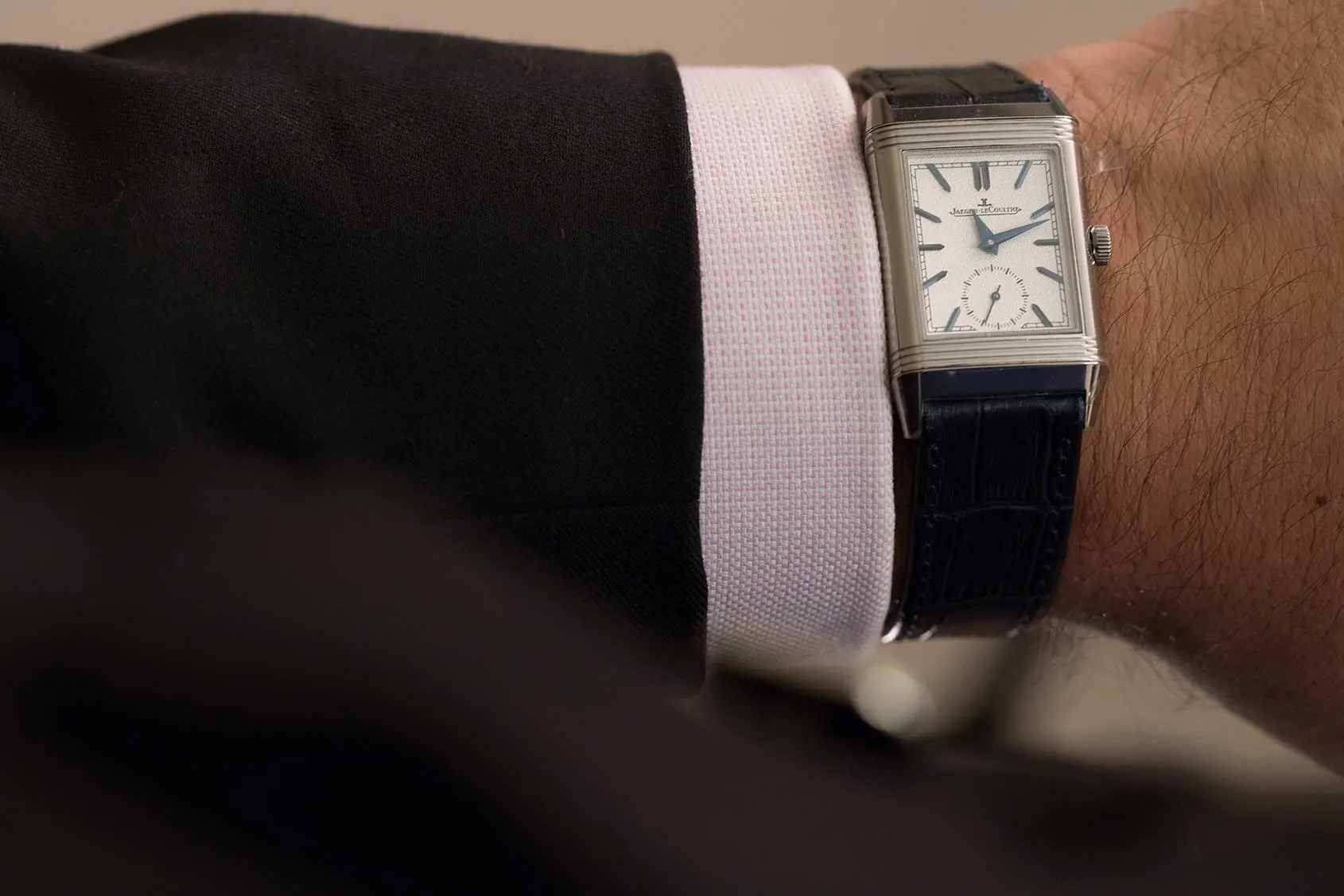 Jaeger LeCoultre Reverso Tribute Duo 85th Anniversary Hands on