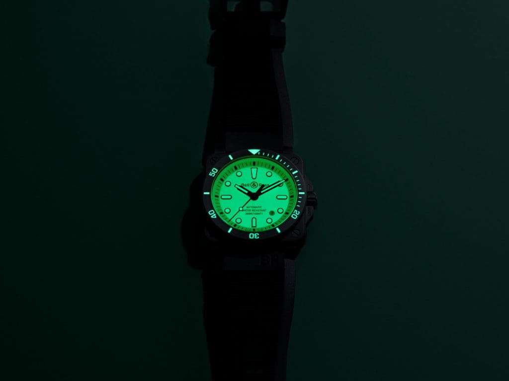 INTRODUCING: The B&R BR03-92 DIVER FULL LUM has a proper party trick when the lights go out