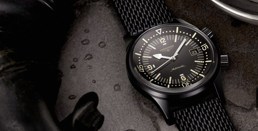 INTRODUCING: The Longines Legend Diver is back, and yes, it’s in black. All black