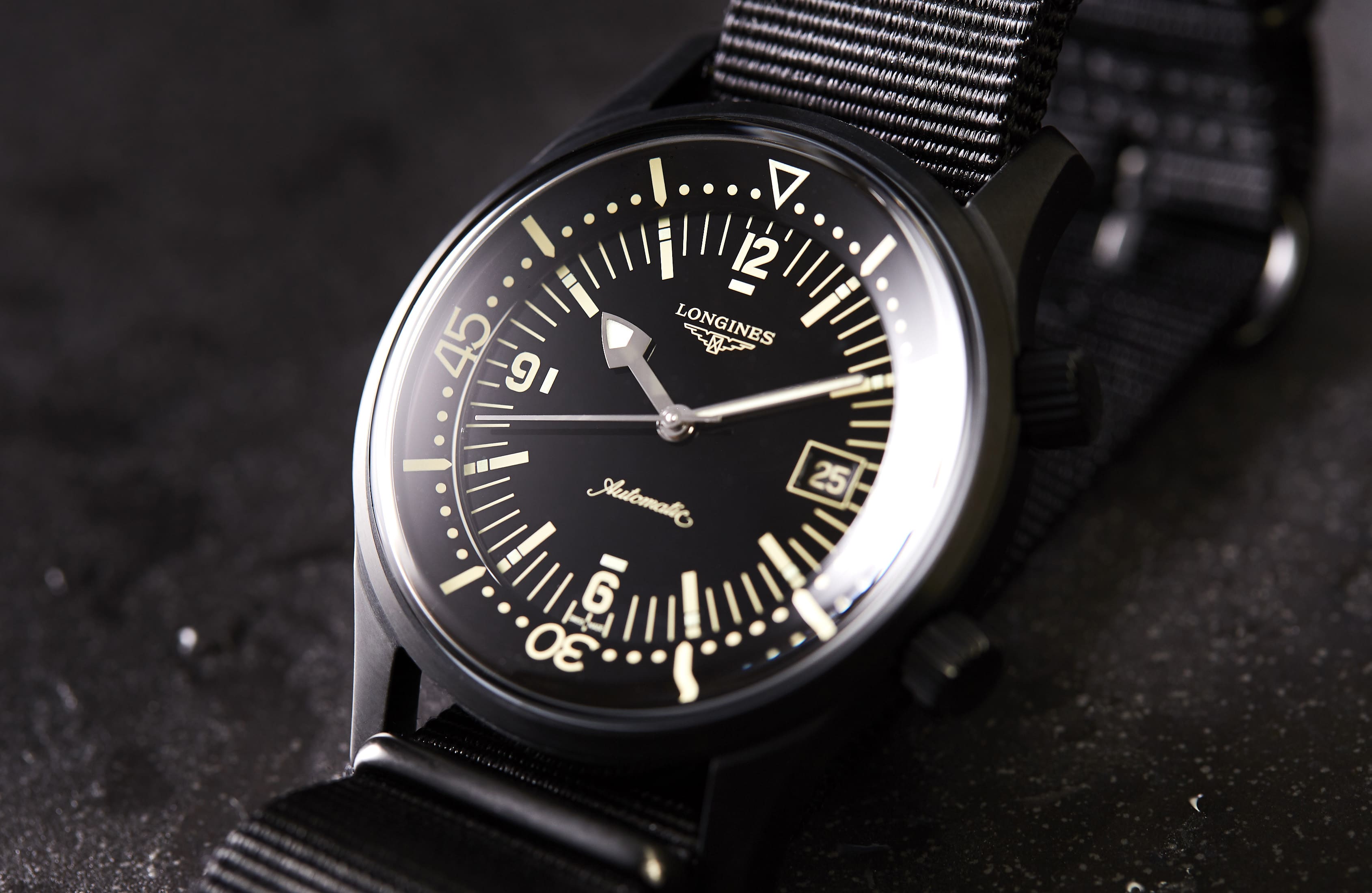 Dive into the Longines Legend Diver Black 