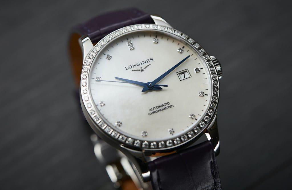 VIDEO: The Longines Record Australian Limited Edition is a triple threat of pearl dial, diamonds and on-trend oversized case