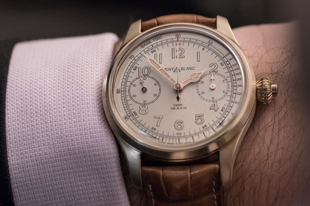 HANDS-ON: The complementary tones of the Montblanc 1858 Chronograph Tachymeter in bronze