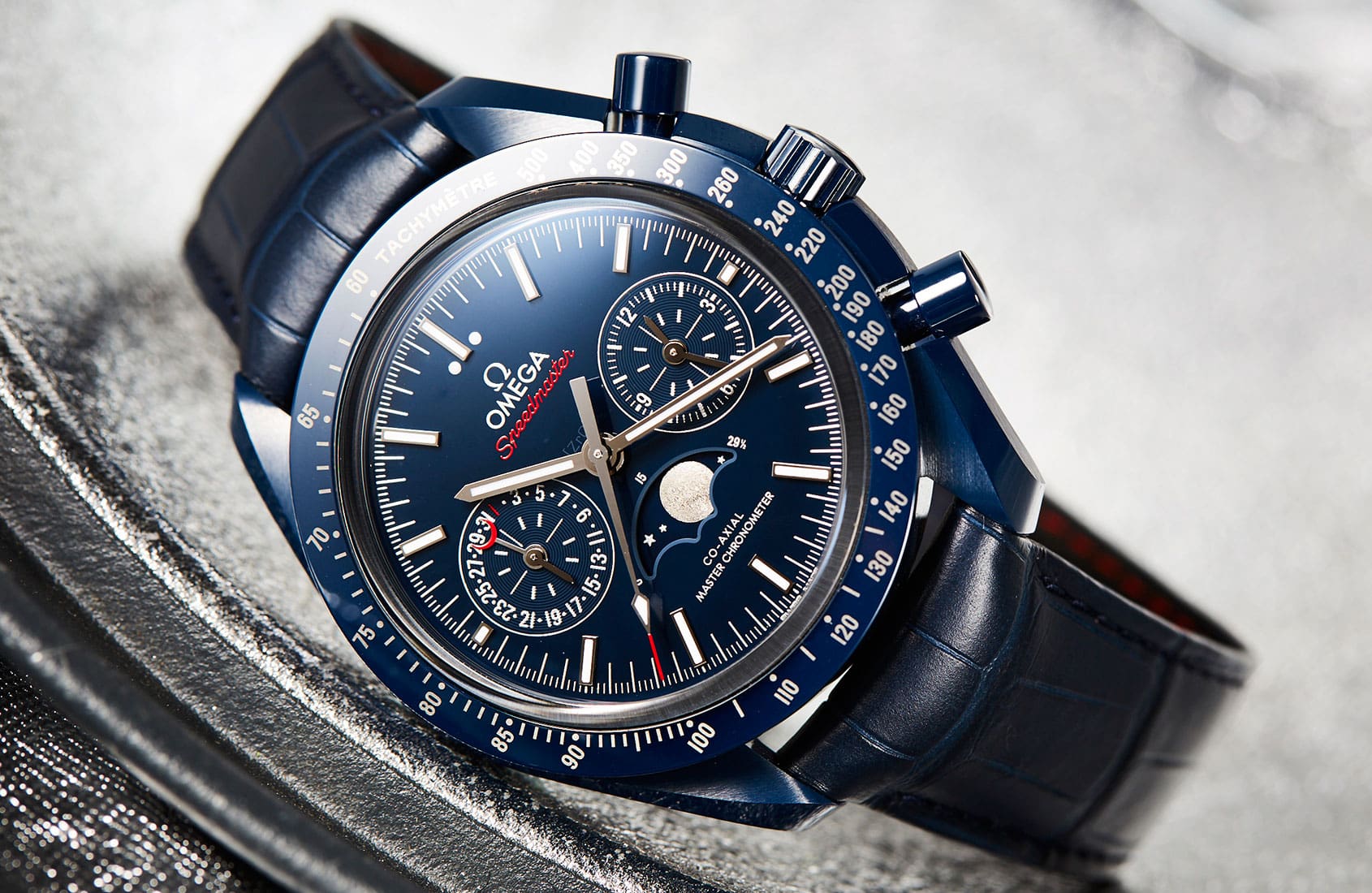 Taking a closer look at the Omega Co‑Axial Master Chronometer Moonphase Chronograph – Blue Side Of The Moon