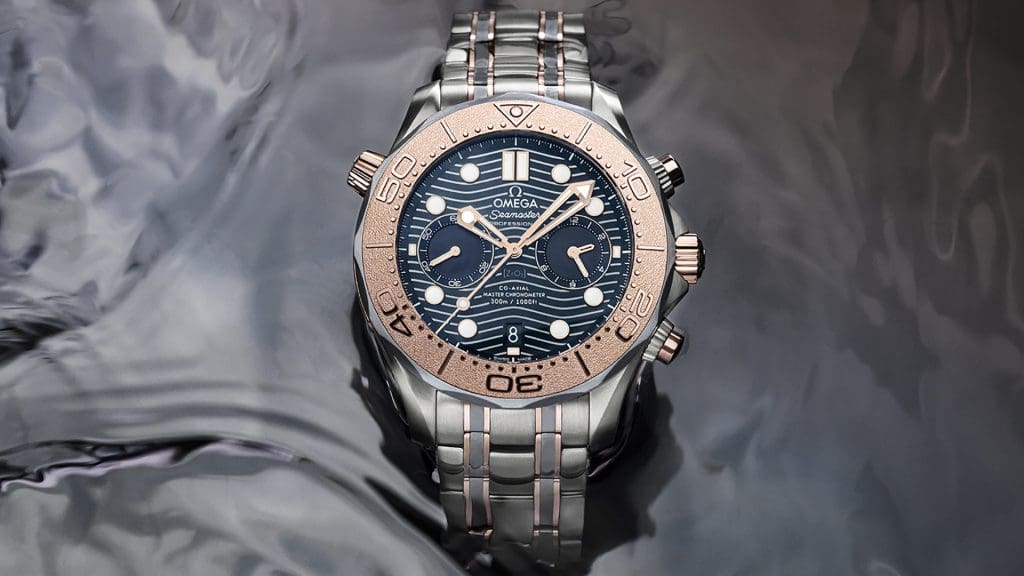 INTRODUCING: The Omega Seamaster Diver 300M Chronograph Gold Titanium Tantalum redefines the luxury diver