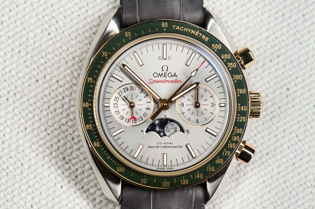 This Omega Speedmaster Moonphase Chronograph is not your average Speedy