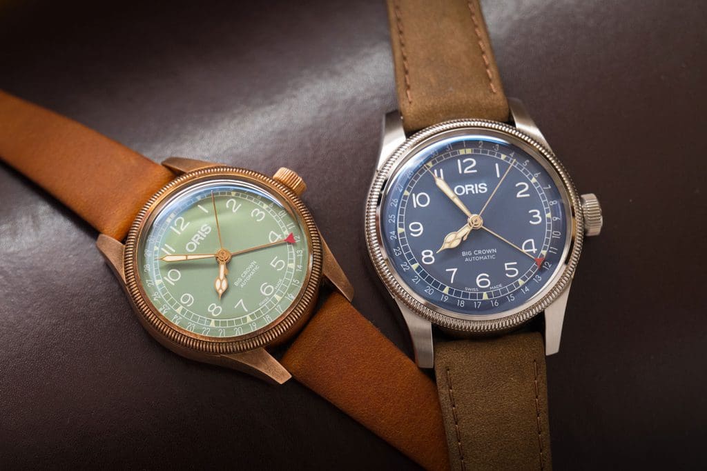 INTRODUCING: The Oris Big Crown Pointer Date in blue and the brand new 36mm version available in both steel and bronze
