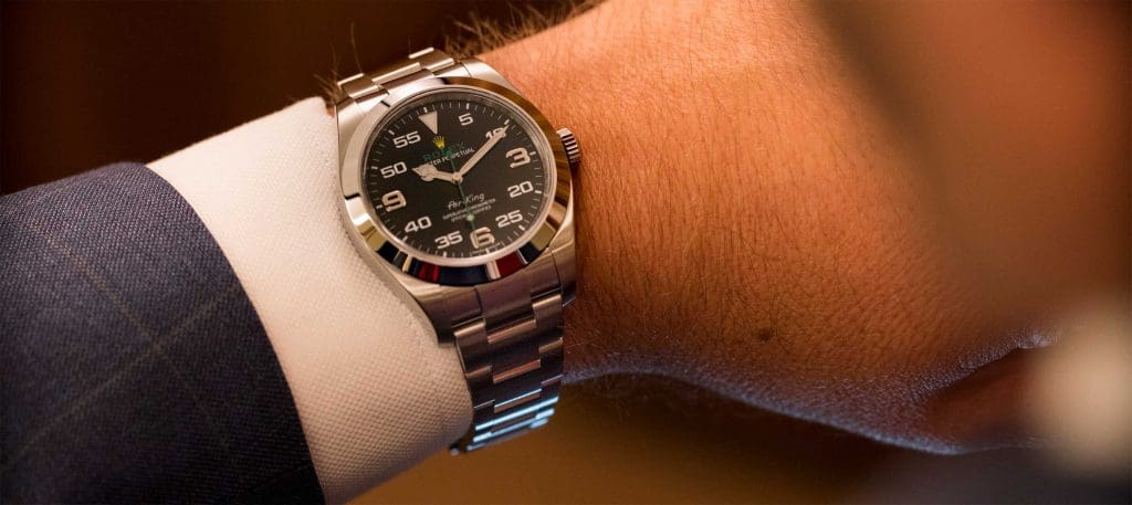 GONE IN 60 SECONDS: The Rolex Oyster Perpetual Air-King (ref 116900), the regal new entry-level to the Professional range