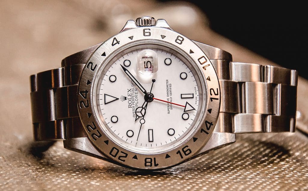 The white dial Rolex Explorer II 16570 is an ice-cold classic hiding in plain sight