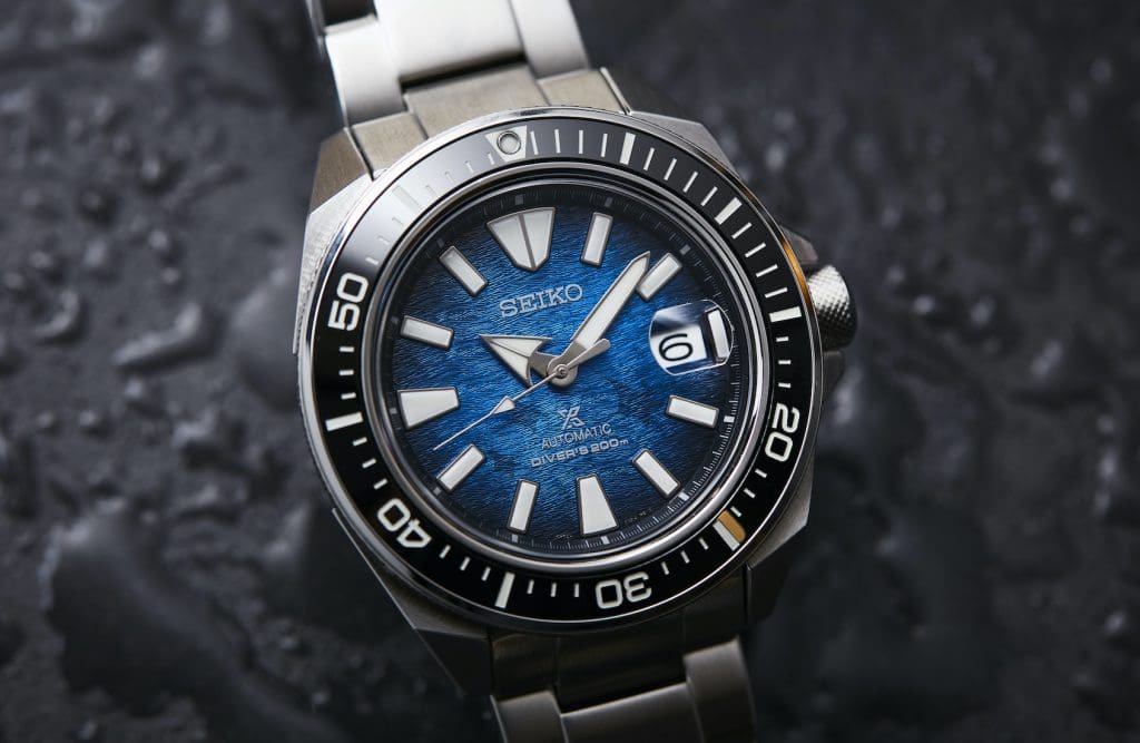 The new Seiko Prospex “Save the Ocean” SRPE33K has a scratched blue ocean dial you have to see to believe…