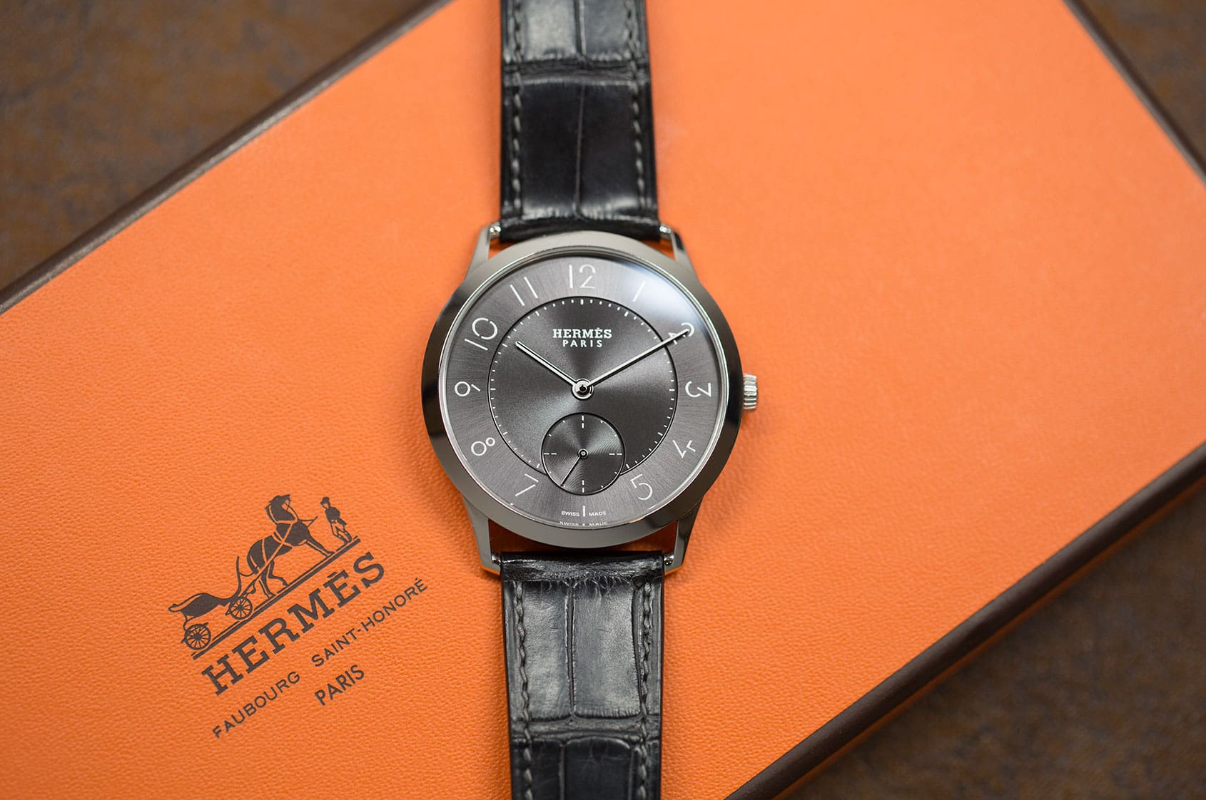 IN-DEPTH: We fight over the new grey-dialled Slim d’Hermès