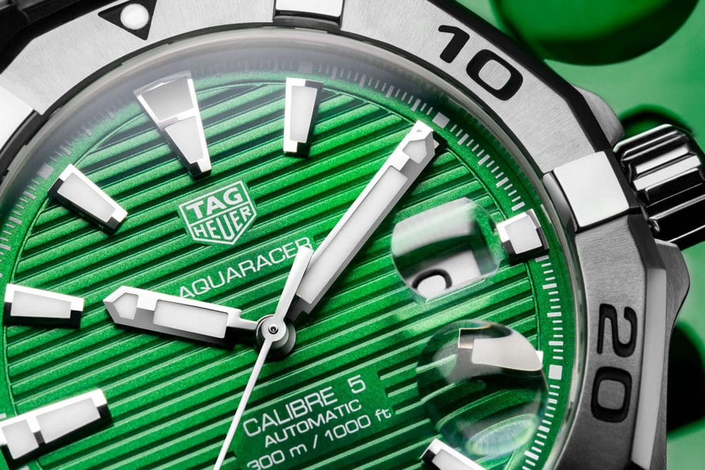 INTRODUCING: The emerald beauty of the TAG Heuer Aquaracer with green dial