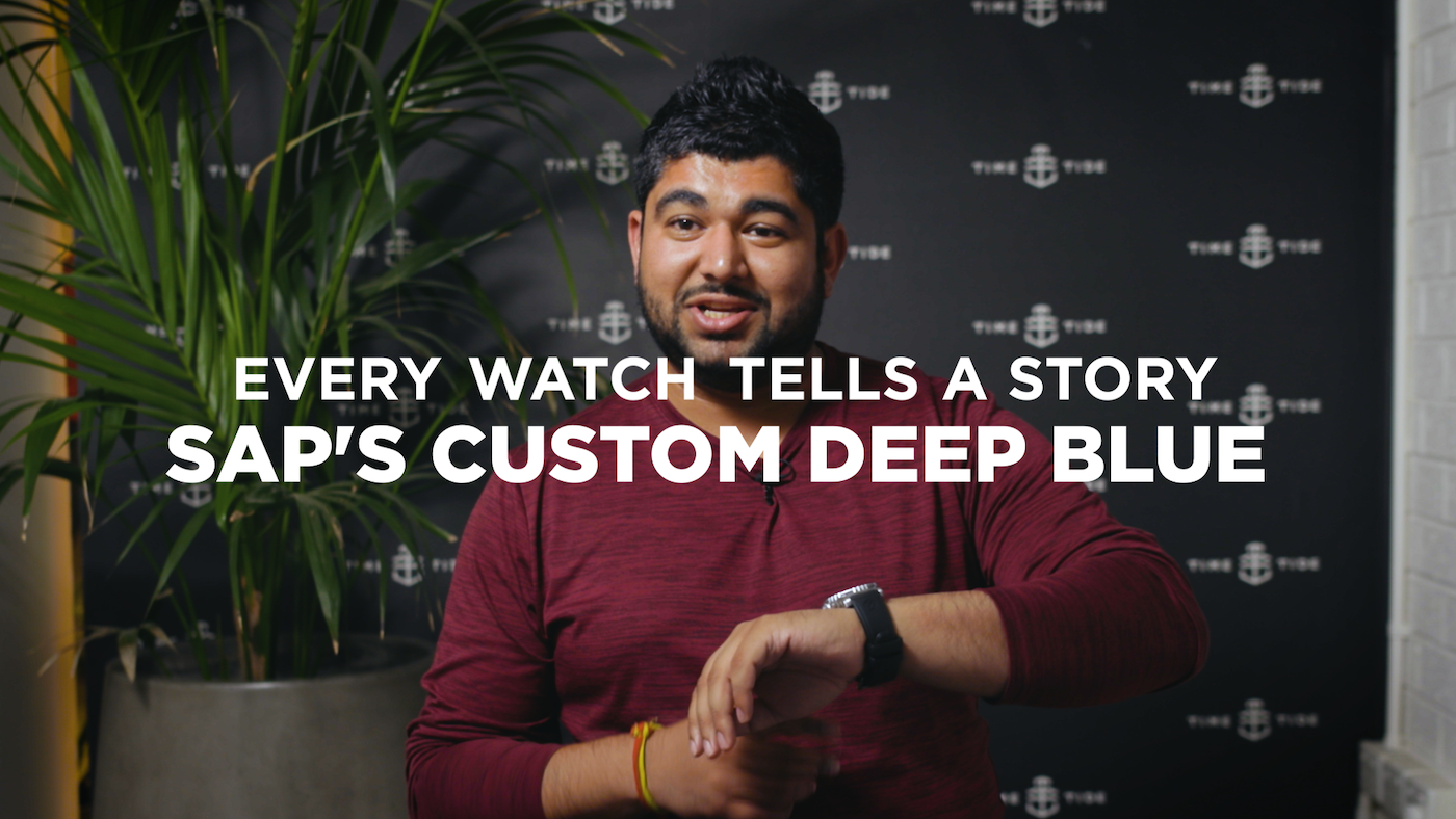 EVERY WATCH TELLS A STORY: Serendipity struck Sap while wearing his custom Deep Blue watch