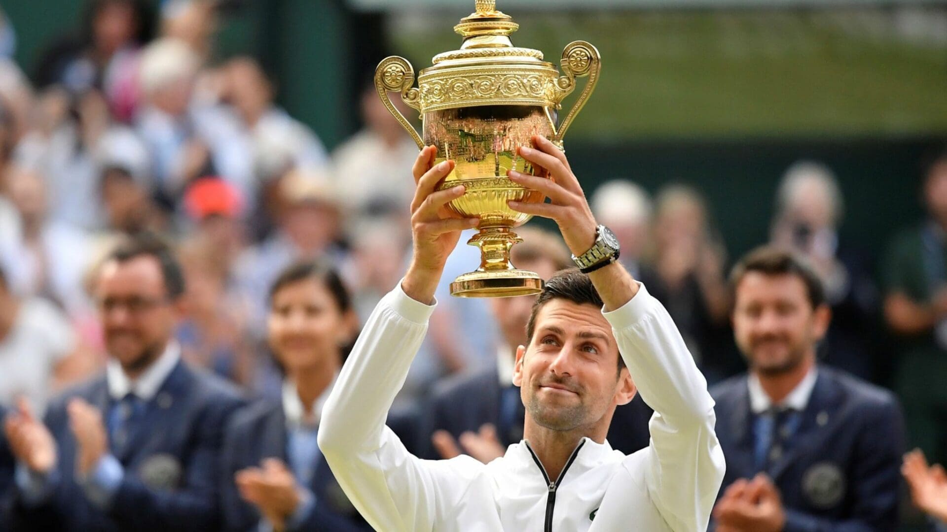 Novak Djokovic wears Seiko Astron at Wimbledon 2019