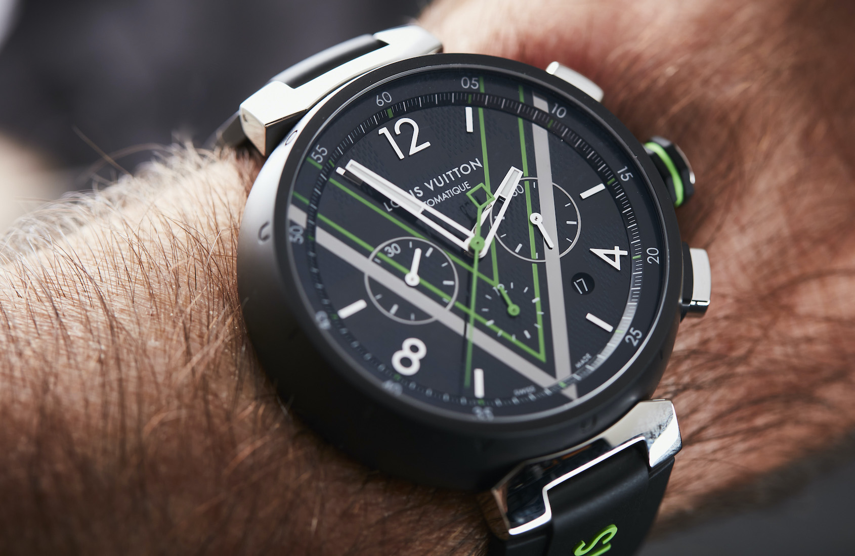 VIDEO: The Louis Vuitton Tambour Damier Graphite Race Chronograph is set to  be one of the boldest sports watches of 2020
