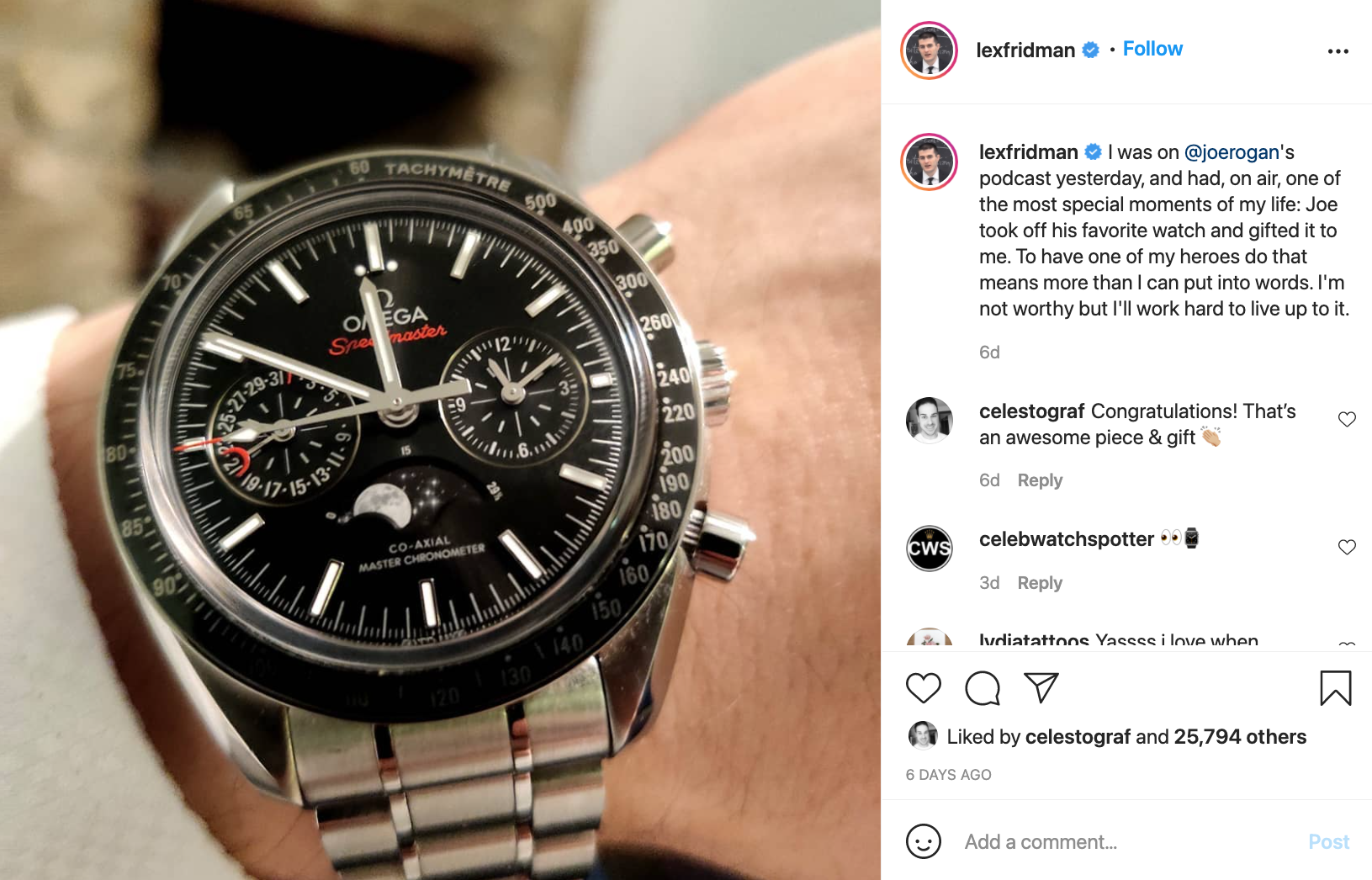Joe Rogan gave his podcast guest a watch and it's way cooler than you'd  expect... - Time and Tide Watches