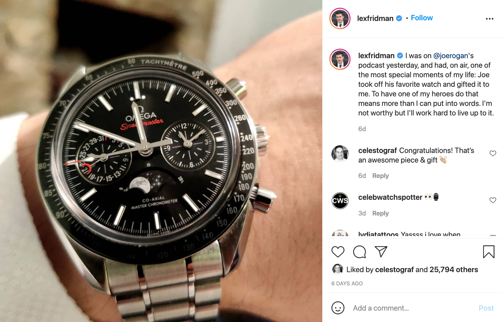 Joe Rogan gave his podcast guest a watch and it s way cooler than