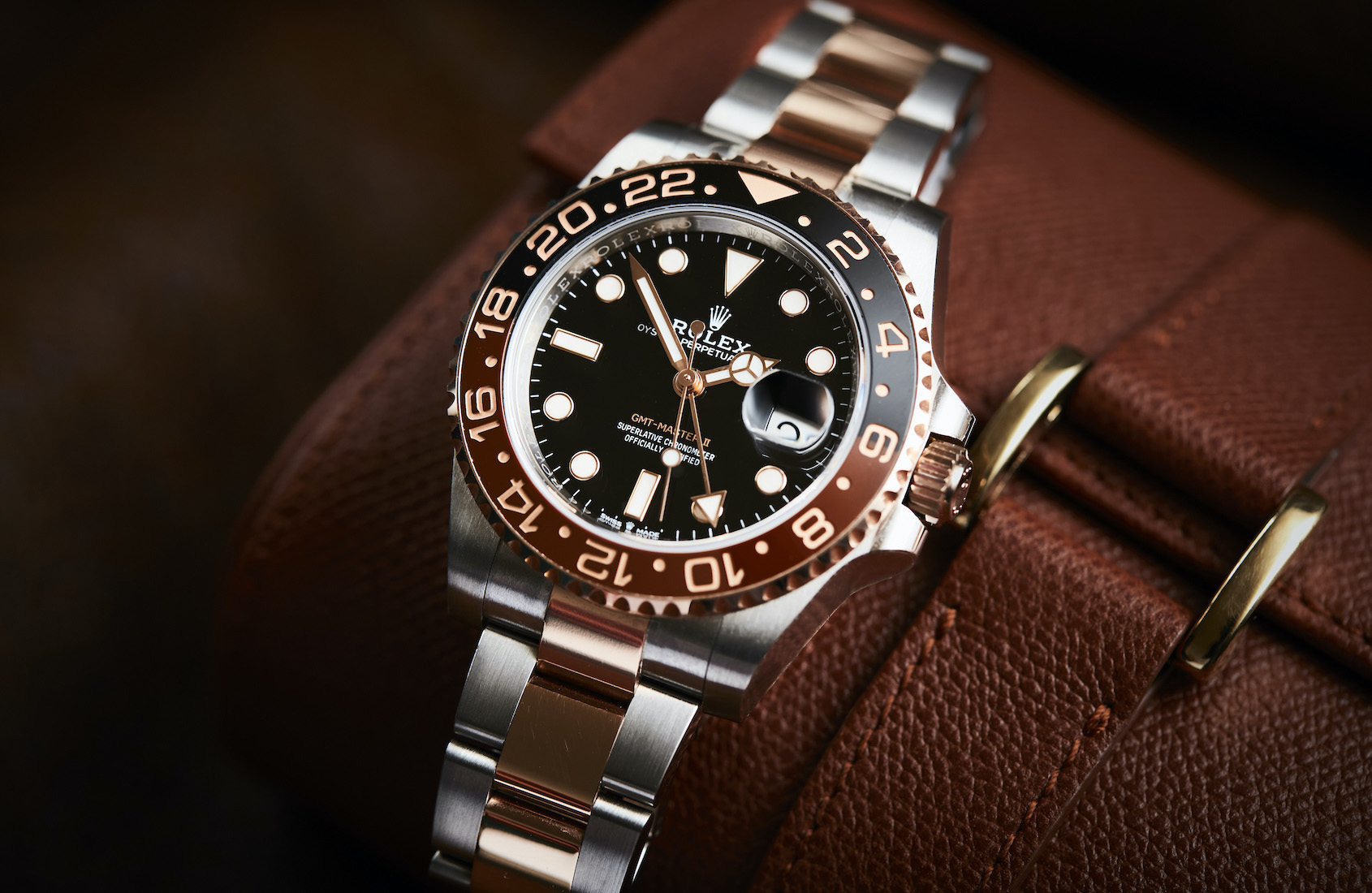 Rolex gmt master ii two tone root beer sale