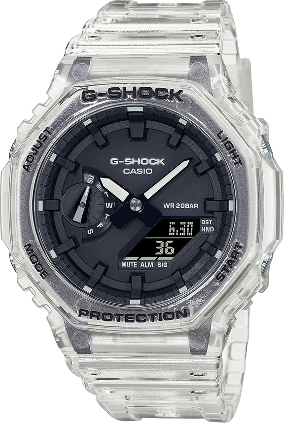 G shock sales clear strap