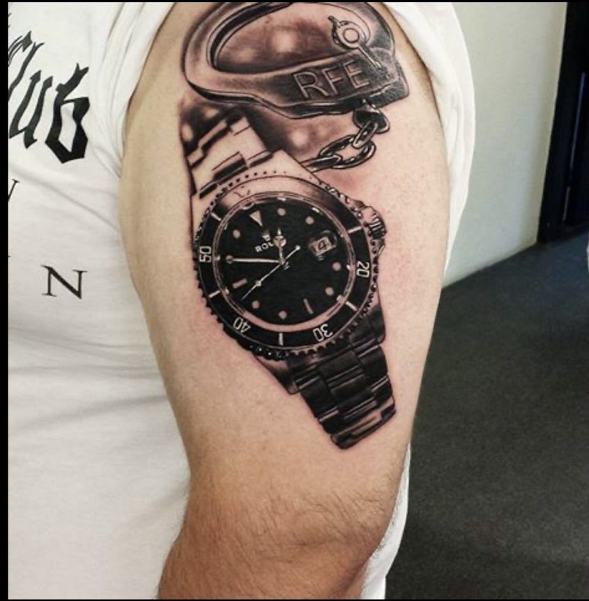 821 Man Tattoo Wearing Watch Images Stock Photos  Vectors  Shutterstock