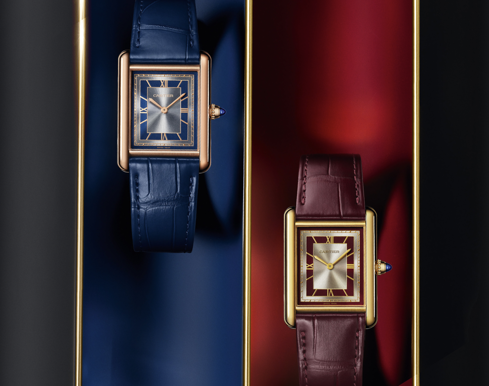 Cartier - Tank Louis Cartier Large Hand Wound Yellow Gold Leather - WGTA0059 | Art Of Time