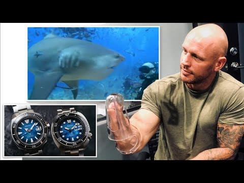Seiko’s new ambassador describes losing two limbs in a brutal shark, and how he now “loves sharks”?