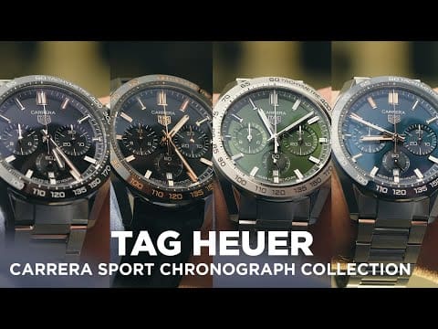 The new TAG Heuer Carrera Sport Chronographs are for lovers of big, bold, sporty steel watches