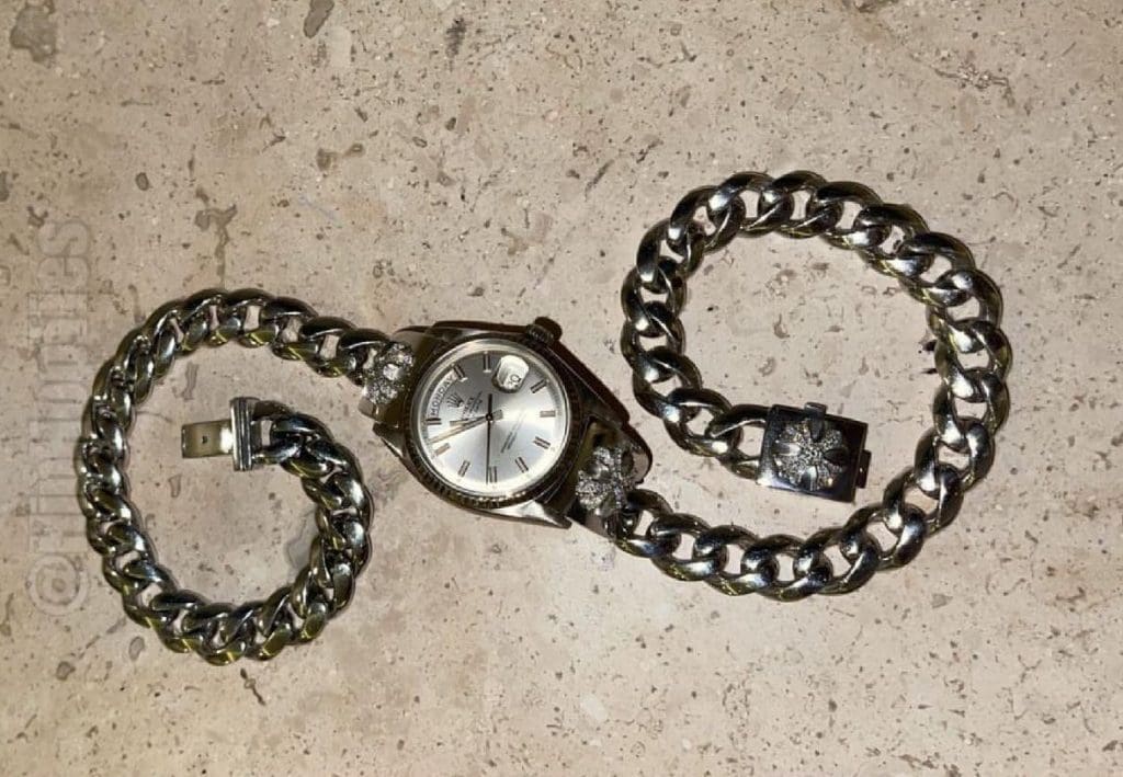 A Chrome Hearts Rolex? What the hell did Drake just gift Lil Baby?