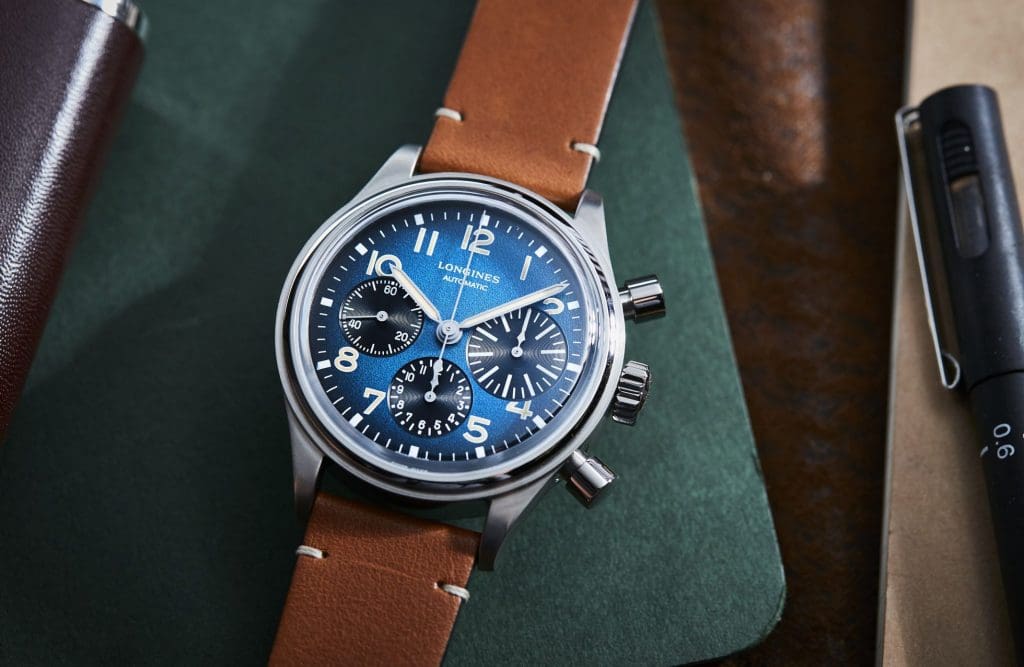VIDEO: The Longines Avigation BigEye Chronograph is a blue dial pilot’s watch with retro swagger