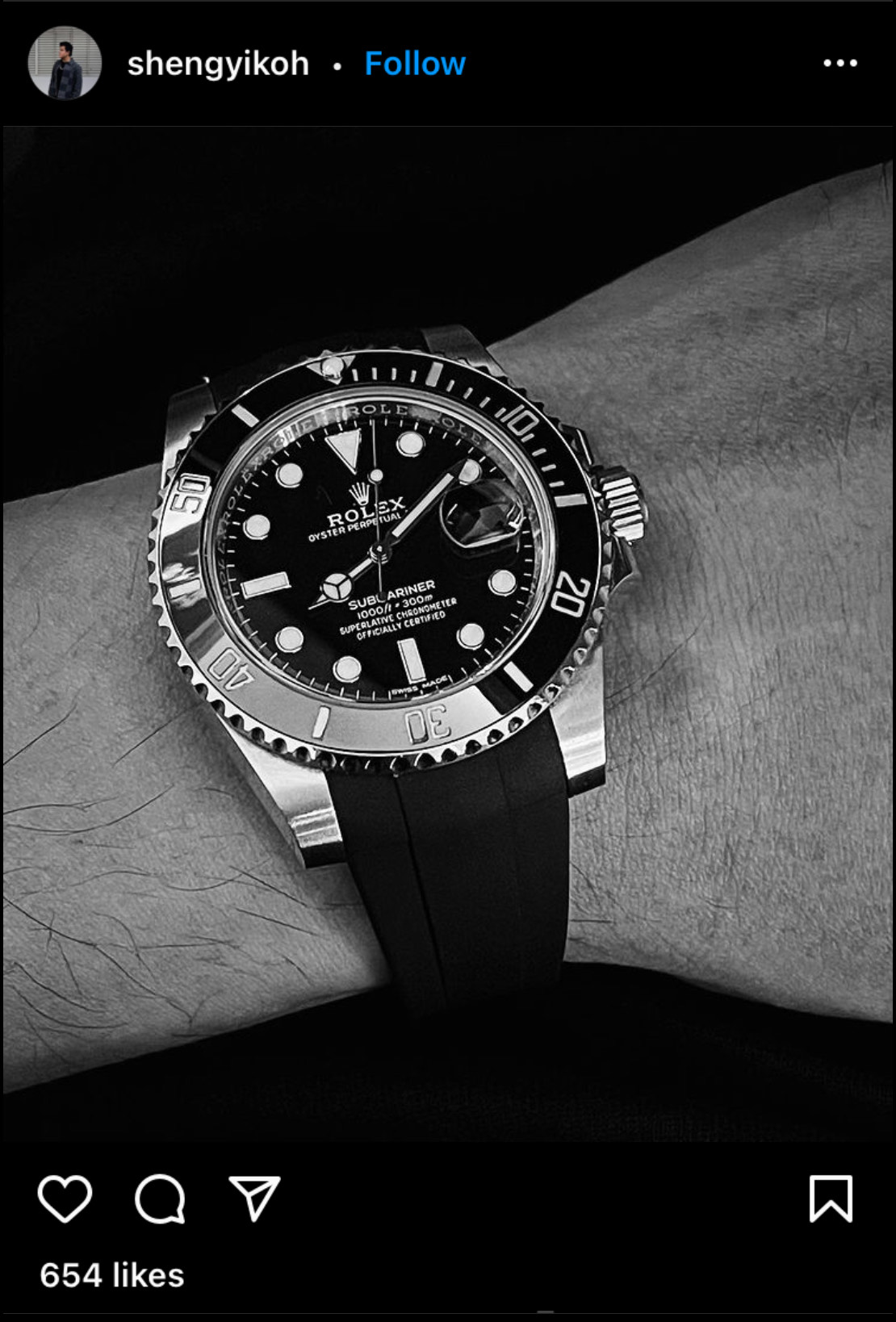 rolex rubber watch