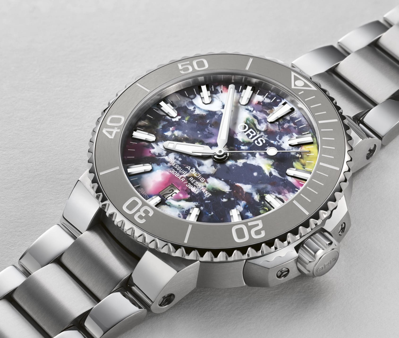 INTRODUCING The Oris Aquis Date Upcycle made from recycled plastic