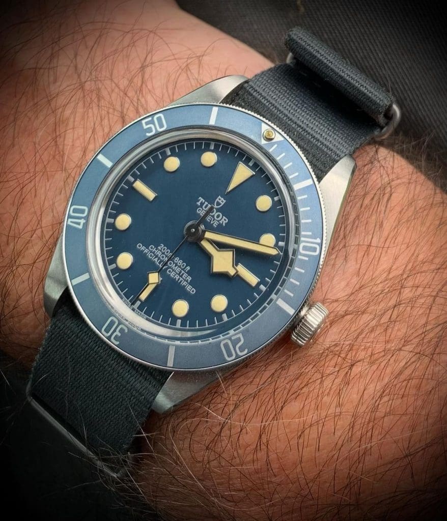 Go faux it or faux pas? @timepeacer customizes his Tudor Black Bay Fifty-Eight Navy Blue