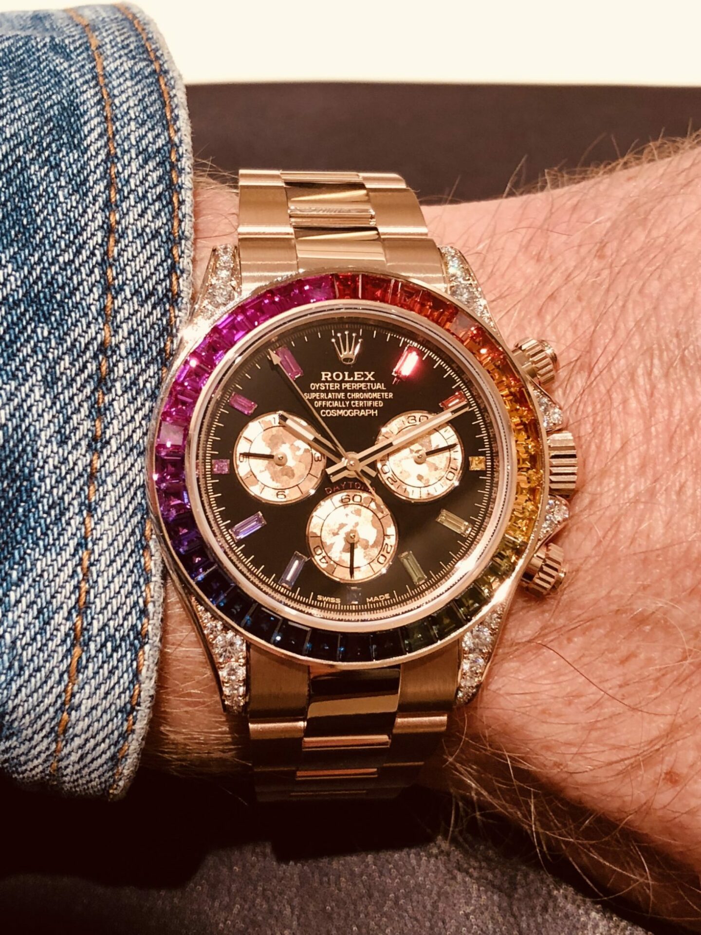 rolex rainbow gold