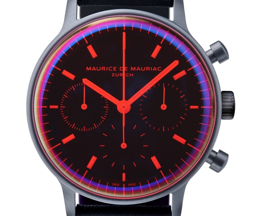MICRO MONDAYS: The Maurice de Mauriac L3 Sees Red Chronograph exploits coloured sapphire crystal for dazzling effect