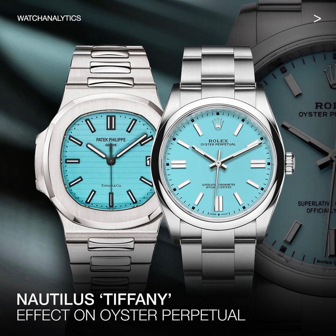 WATCH ANALYTICS WEDNESDAYS: How the Tiffany Blue Nautilus affected the Rolex OP Turquoise price