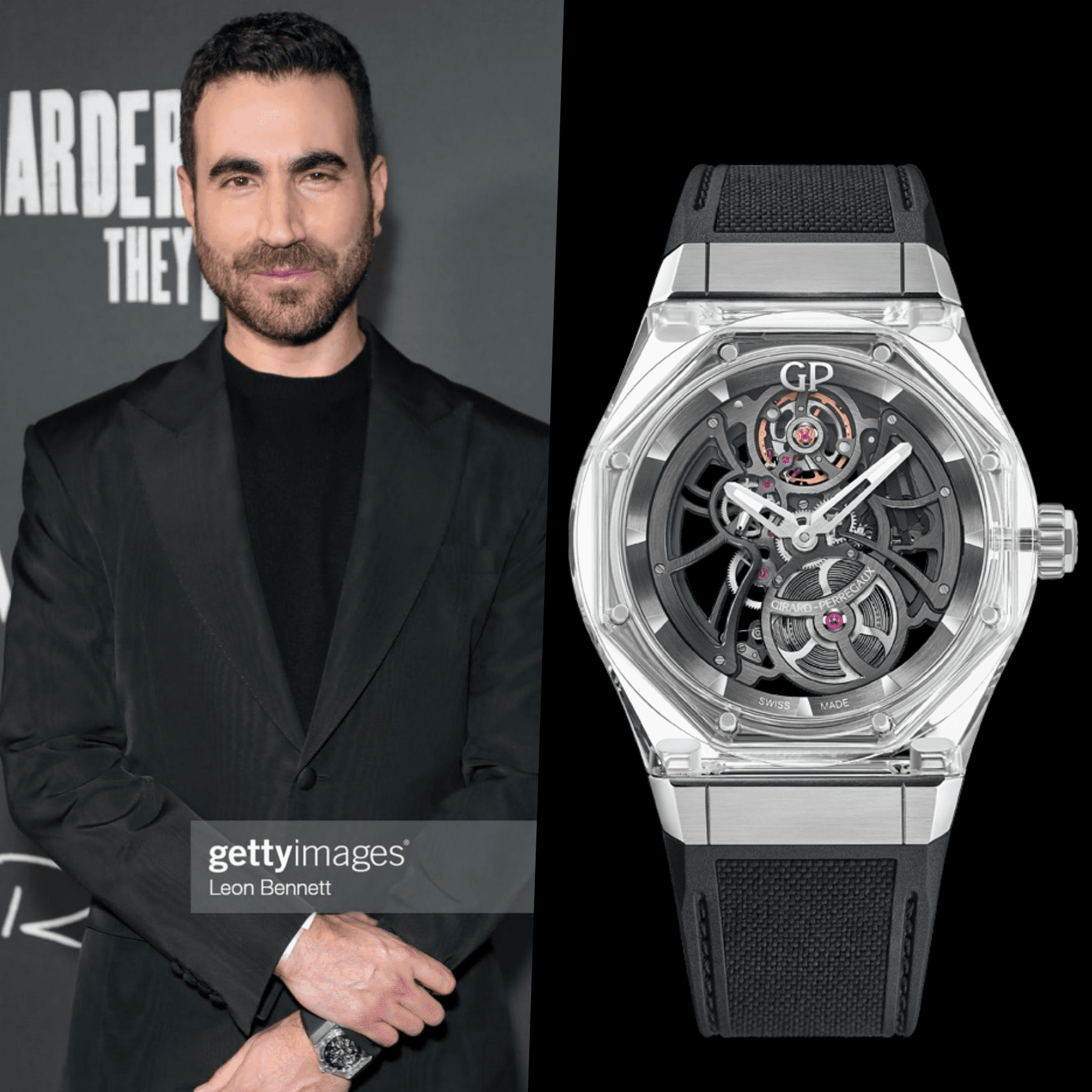 Brett Goldstein (AKA Roy Kent from Ted Lasso) wears a Girard-Perregaux Laureato Absolute Light at the Critics Choice Awards
