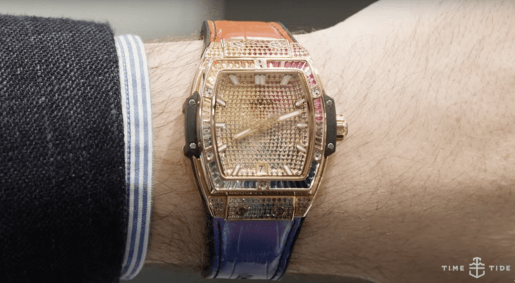 HANDS-ON: The Hublot Spirit of Big Bang King Gold Rainbow is drenched in multicoloured gems