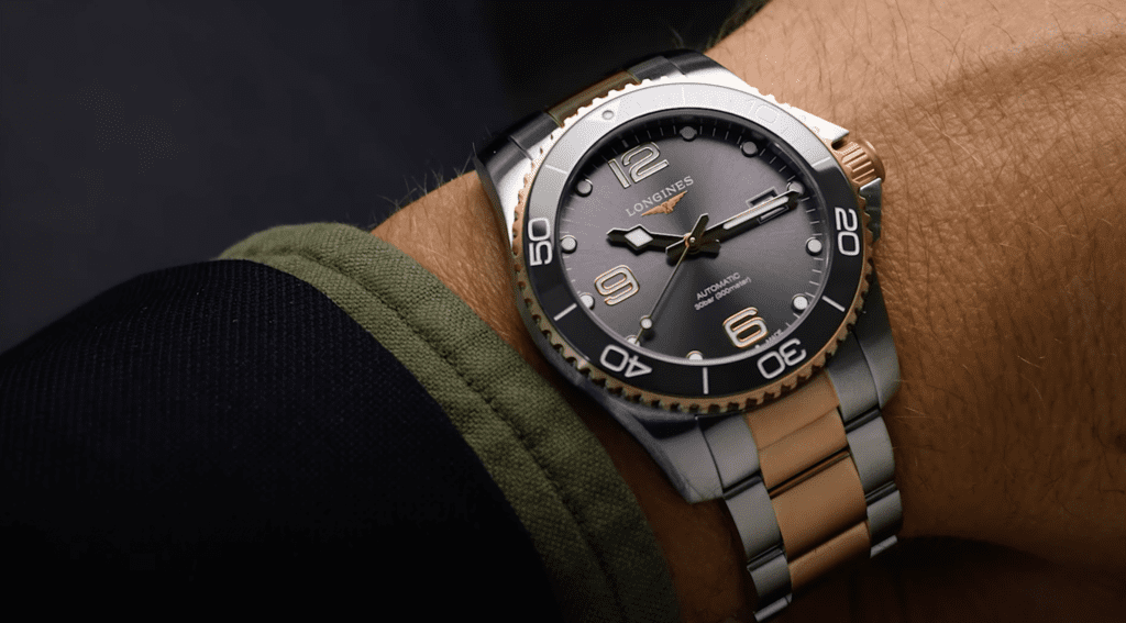 VIDEO: The Longines HydroConquest gets extra zing with a luxe two-tone look