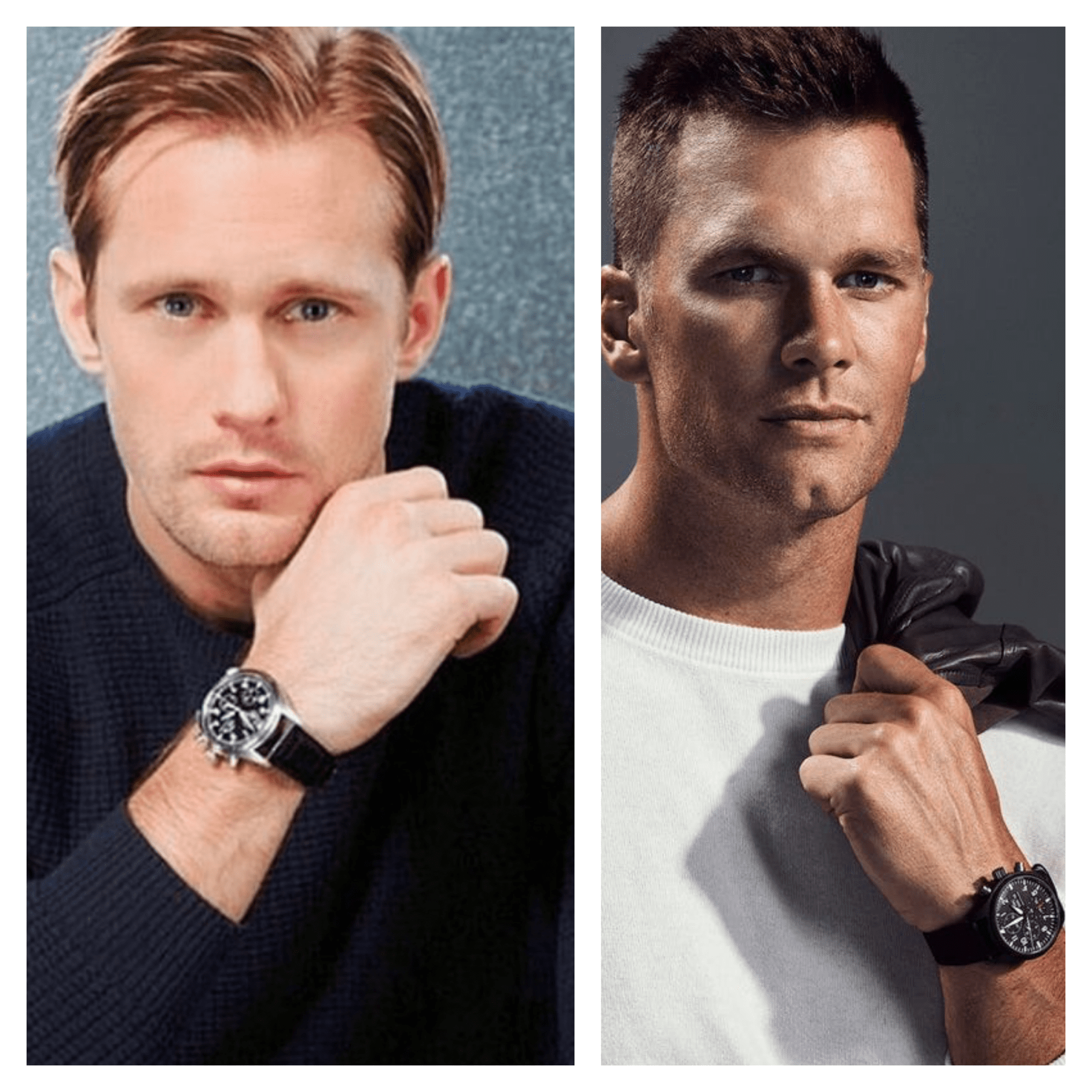 WHO WORE IT BEST? Alexander Skarsgard vs Tom Brady and the IWC Pilot’s Watch Chronograph