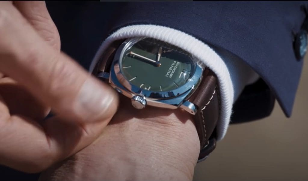 Jason Statham wears a green dial Panerai Radiomir in Guy Ritchie’s latest flick