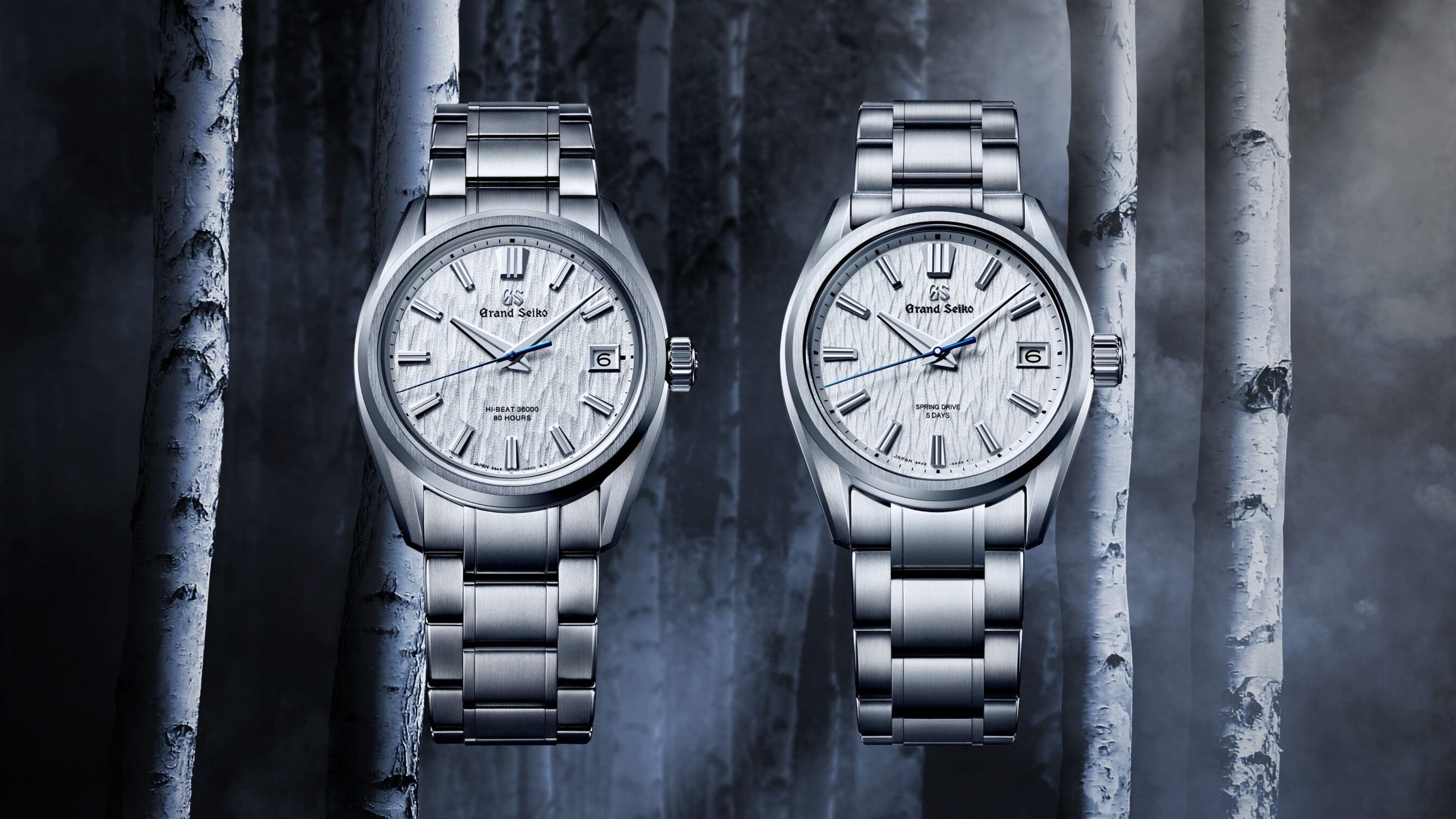 What are the differences between the Grand Seiko SLGA009 and SLGH005 “White Birch” watches?