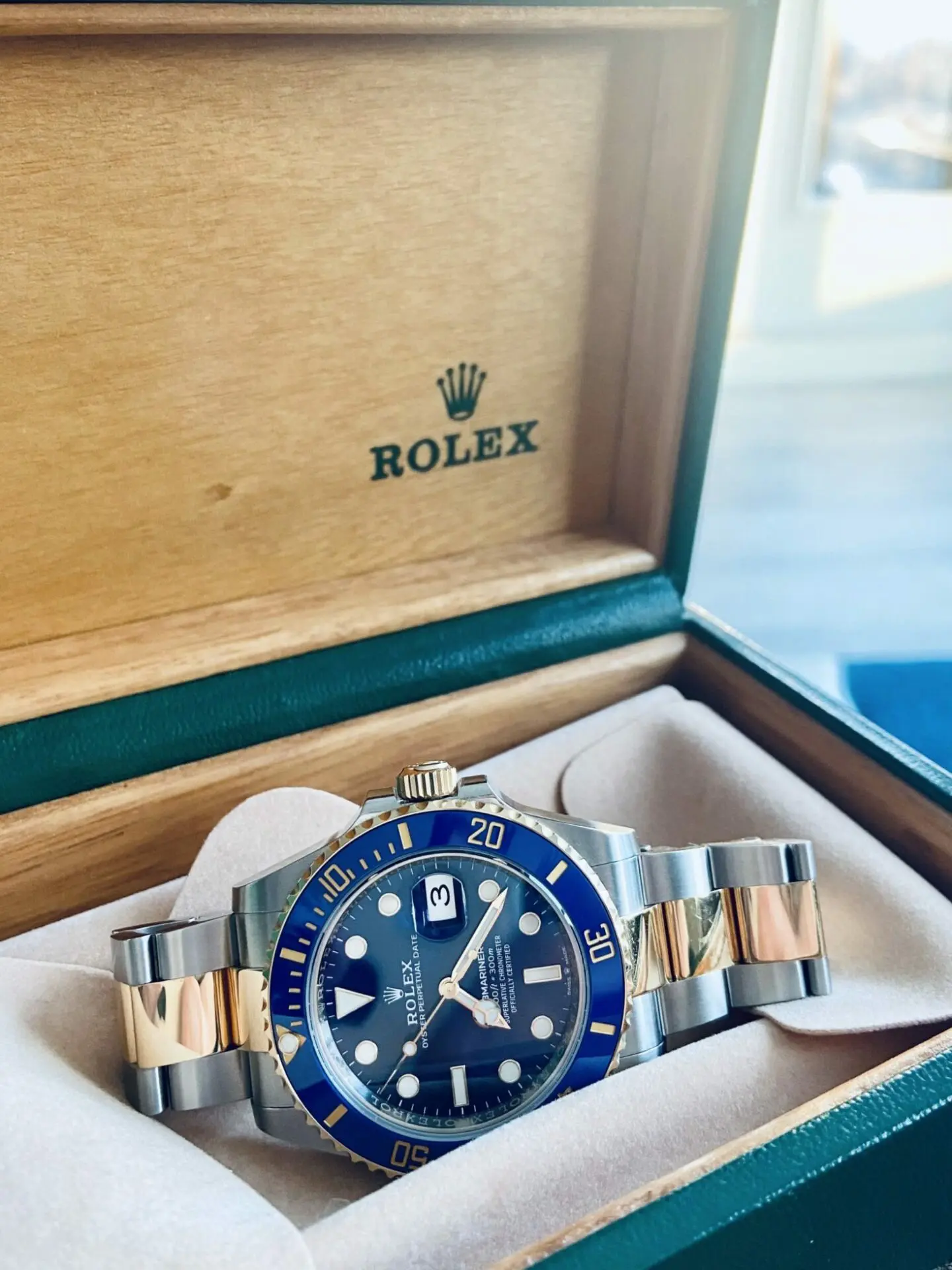 New Rolex Submariner blue dial two tone (bluesy) Ref. 126613LB unboxing and  review 