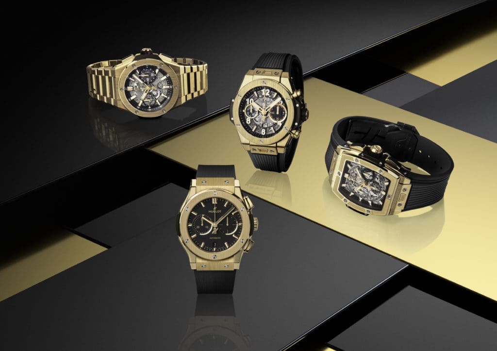 The Hublot Yellow Gold collection is a return to the brand’s trailblazing roots