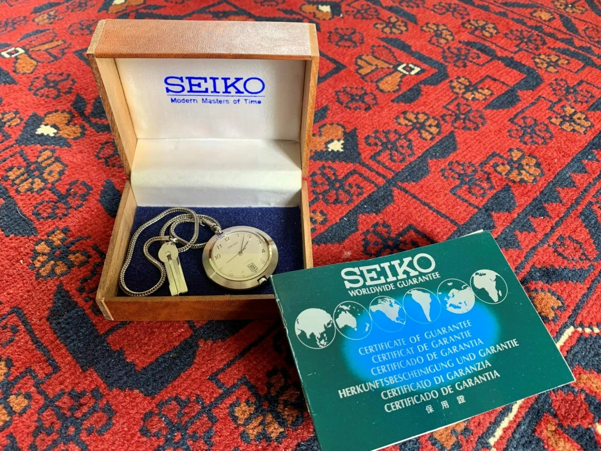 Seiko pocket watch discount gold