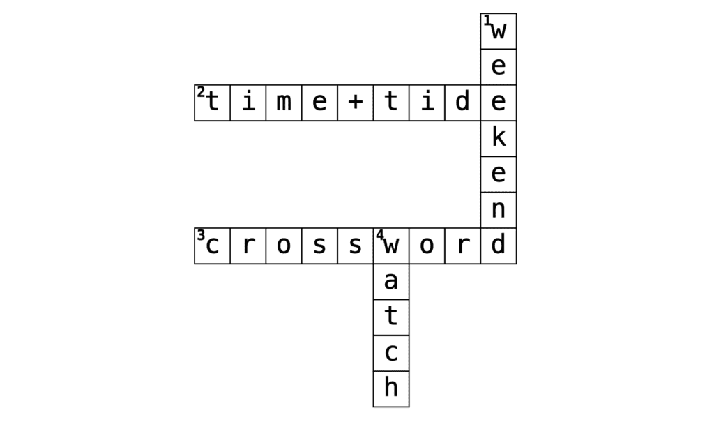 Time+Tide Weekend Watch Crossword: #6 “Iconic Collections”