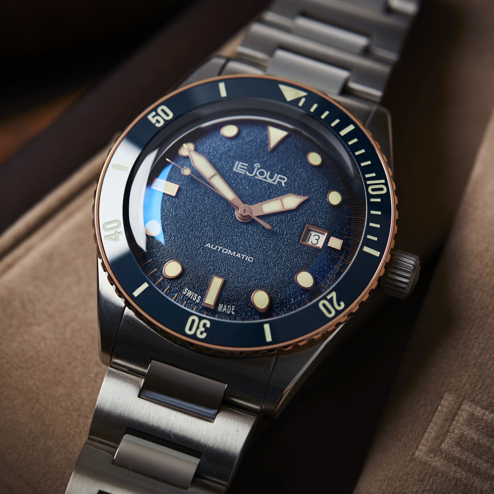 The LeJour Seacolt Diver is a modern dive watch with vintage swagger